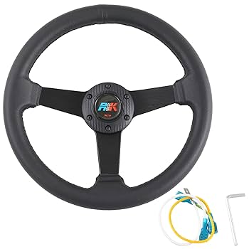 ステアリング φ33 ハンドル Amazon | レーシング風 ステアリング 車用 ハンドル [8906-BL